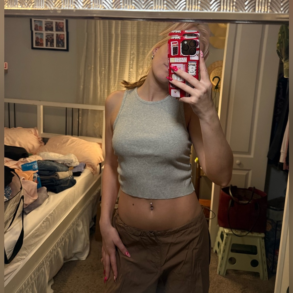 Aerie Light Gray Tank Top M